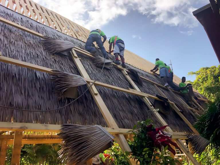 palm thatch roof materials