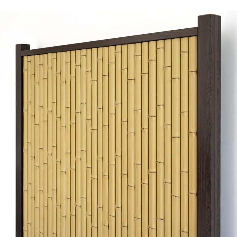 Synthetic bamboo slat fence KHW